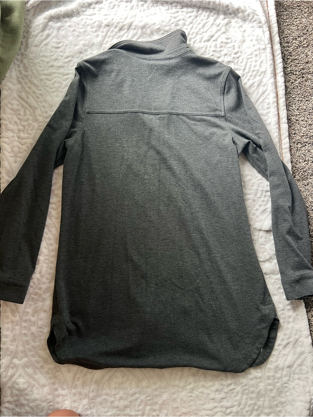 Fundamental Coast Women’s Large Gray Stretch Performance Button-Up Tunic Shirt L - Picture 9 of 9